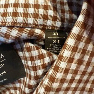 Men’s blue/deep red Non-Iron Classic Fit Button Down Nordstrom Dress Shirt